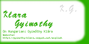 klara gyimothy business card