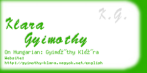 klara gyimothy business card